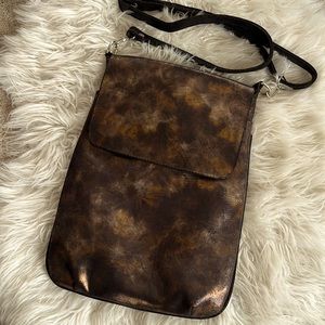 COFI METALLIC LEATHER HANDBAG